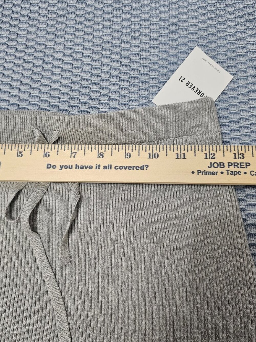 NEW Forever 21 Ribbed Knit Midi Skirt in Heather Grey - Side Medium - Picture 5 of 6